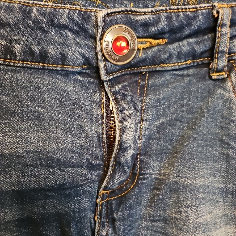 Desigual Colorful Patchwork Boyfriend Jeans - Picture 5 of 11
